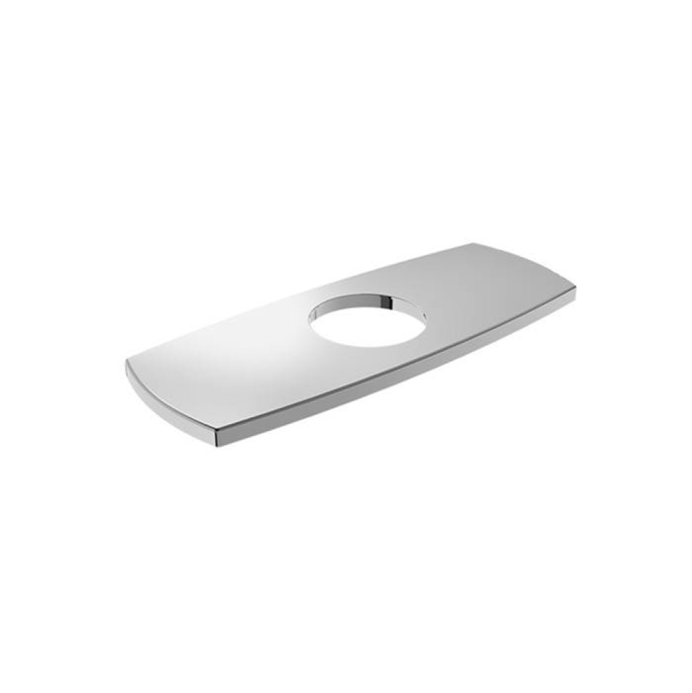 Single hole lavatory faucet decorative plate