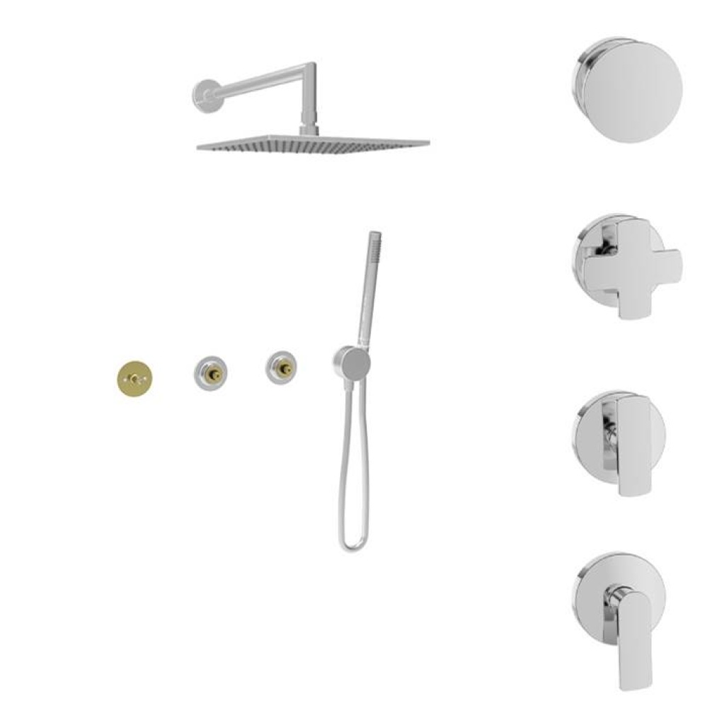 Complete thermostatic shower kit (without handle)