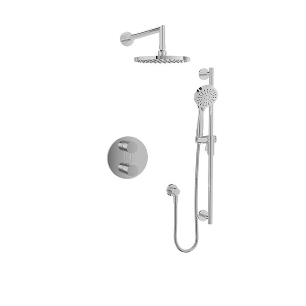 Complete thermostatic pressure balanced shower kit (non-shared ports)