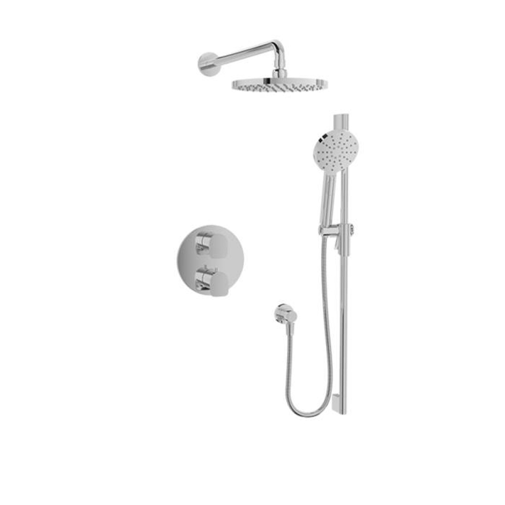 Complete thermostatic pressure balanced shower kit (non-shared ports)