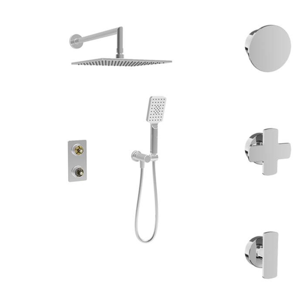 Complete thermostatic pressure balanced shower kit (non-shared ports)(without handle)