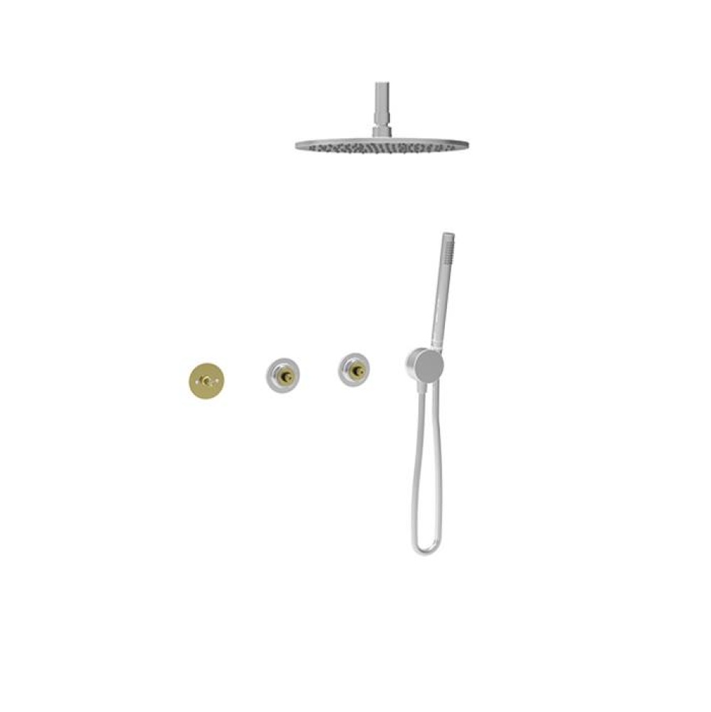 Complete thermostatic shower kit (non-shared ports)(without handle)