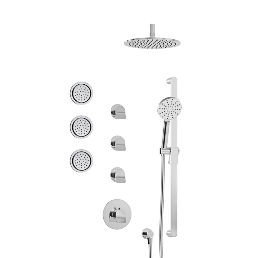 Complete thermostatic shower kit