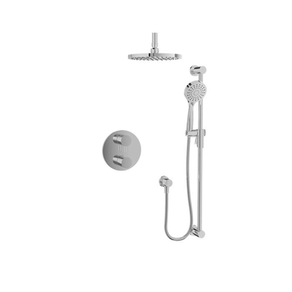 Complete thermostatic pressure balanced shower kit (non-shared ports)