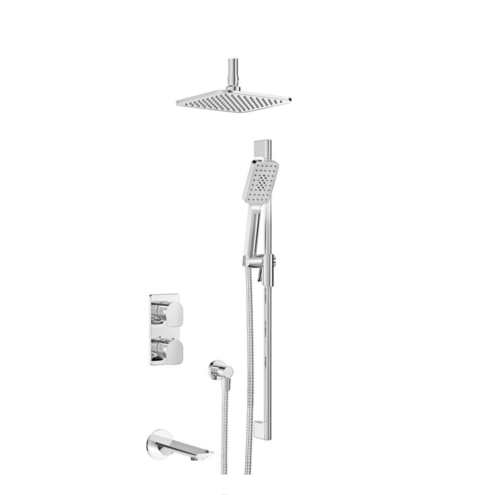 Complete thermostatic pressure balanced shower kit