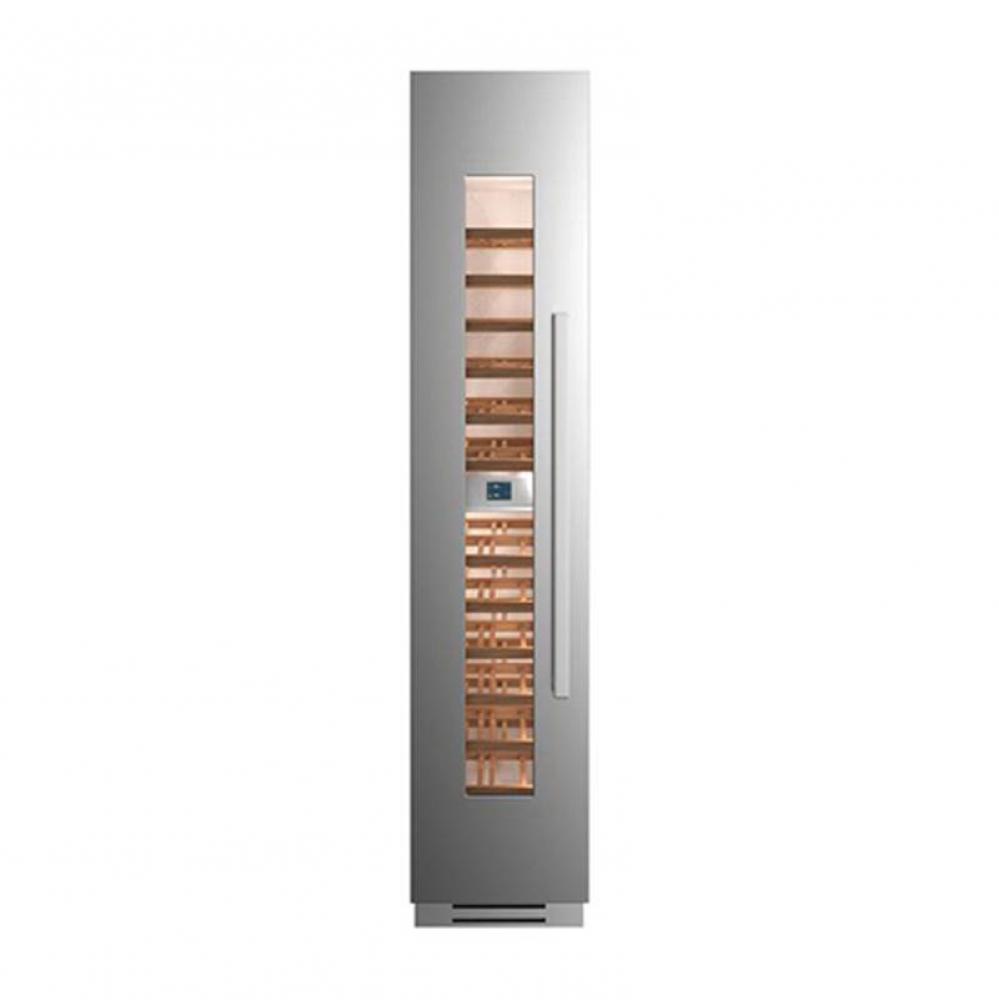 Built-In Wine Cellar Column, 18'', Left Swing Door, Stainless Steel
