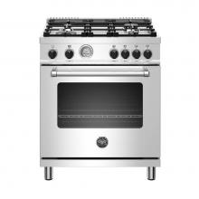Bertazzoni MAST304GASXV - Master Series Range, Gas Oven, 4 Aluminum Burners, 30'', Black Knobs