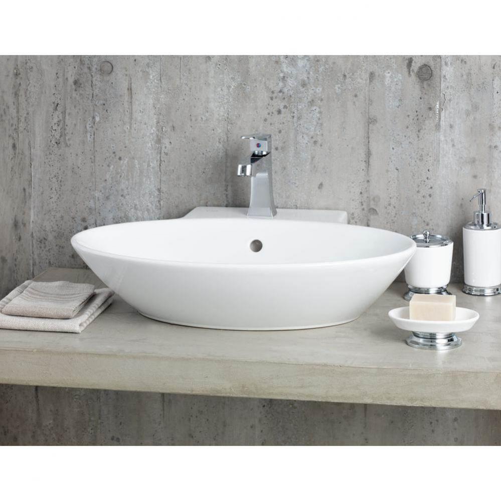 Geo Vessel Sink, White, Single Hole Drilling