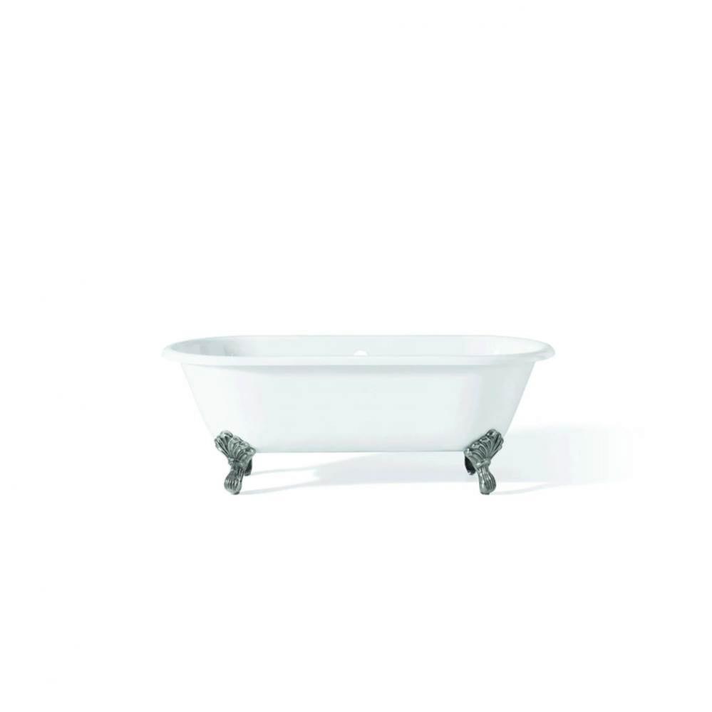 Regal Tub, 68'', White, Flat, Chrome Shaughnessy Feet
