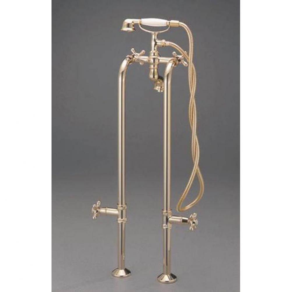 Free Standing Heavy Duty Water Supply Lines with Stop Valves - Extra Long