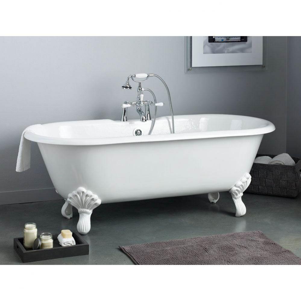 Regal Tub, 68'', White In, Custom Out, 7'' Drill, Polished Brass Shaughnessy F