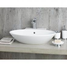 Cheviot Products Canada 1277-WH-1 - Geo Vessel Sink, White, Single Hole Drilling