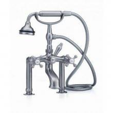 Cheviot Products Canada 5127-CH-LEV - 5100 SERIES Extra-Tall Deck-Mount Tub Filler - Lever Handles - Metal Accents