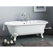 Cheviot Products Canada 2181-WW-PN - REGAL Cast Iron Bathtub with Continuous Rolled Rim and Shaughnessy Feet