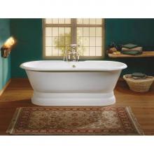 Cheviot Products Canada 2120-WW-6 - REGAL Cast Iron Bathtub with Pedestal Base and Faucet Holes