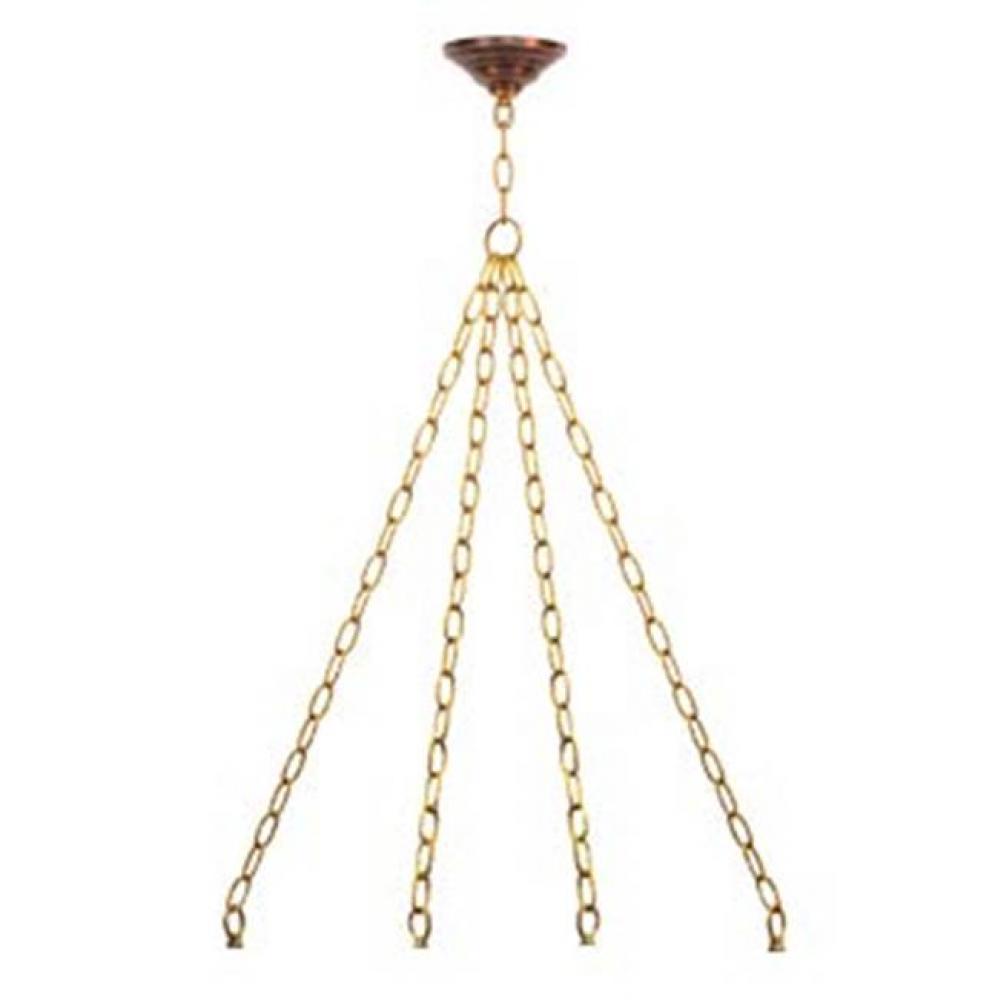 Quartet Chain Mount - Ships with 36'' of vertical chain. Electric Lanterns