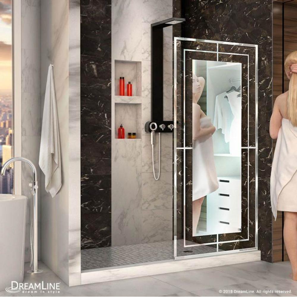 DreamLine Platinum Linea Mira 34 in. W x 72 in. H Single Panel Frameless Shower Screen in Polished