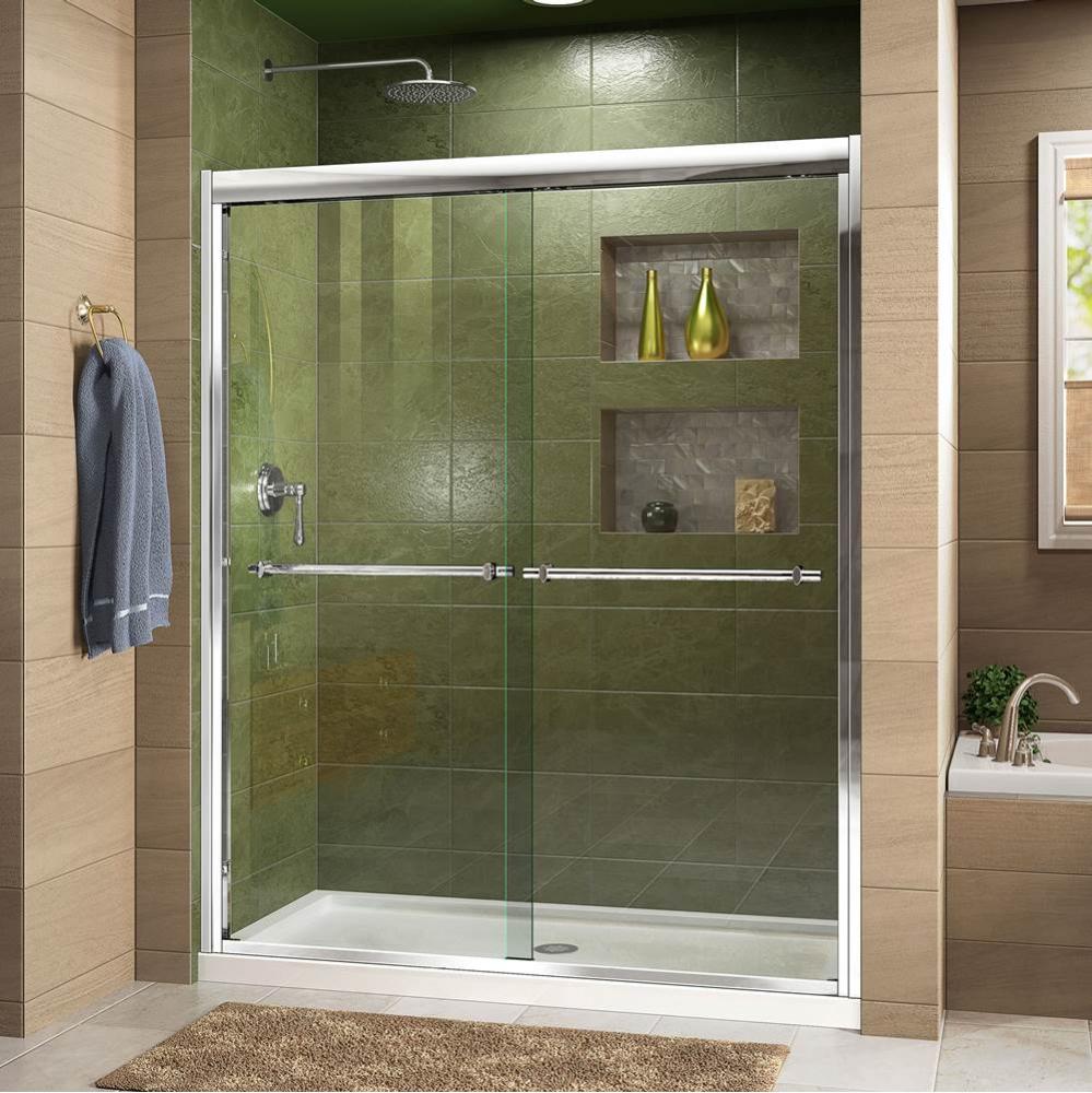 DreamLine Duet 44-48 in. W x 72 in. H Bypass Sliding Shower Door in Chrome