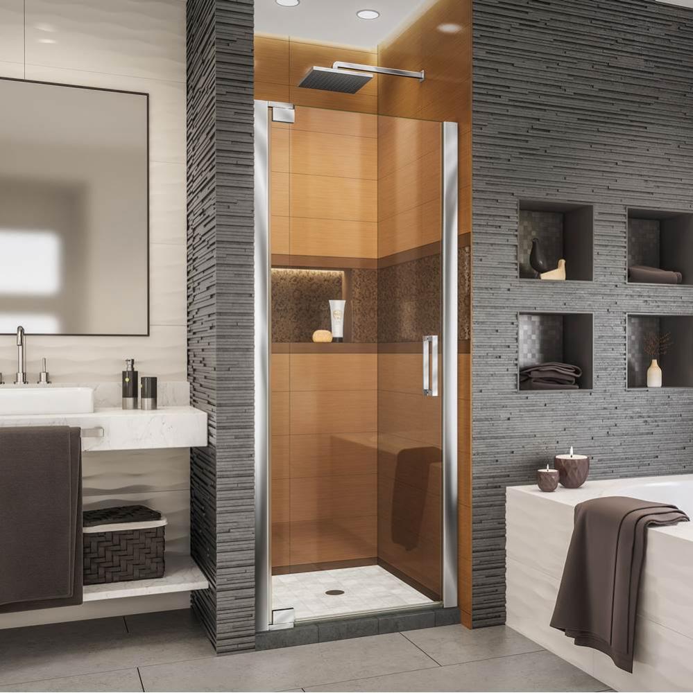 DreamLine Elegance-LS 32 1/4 - 34 1/4 in. W x 72 in. H Frameless Pivot Shower Door in Chrome