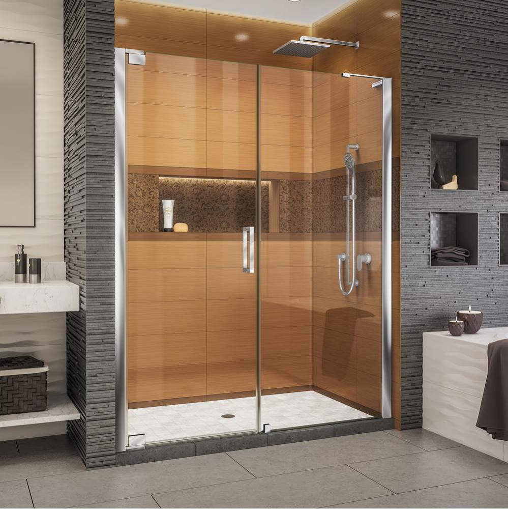 DreamLine Elegance-LS 56 3/4 - 58 3/4 in. W x 72 in. H Frameless Pivot Shower Door in Chrome
