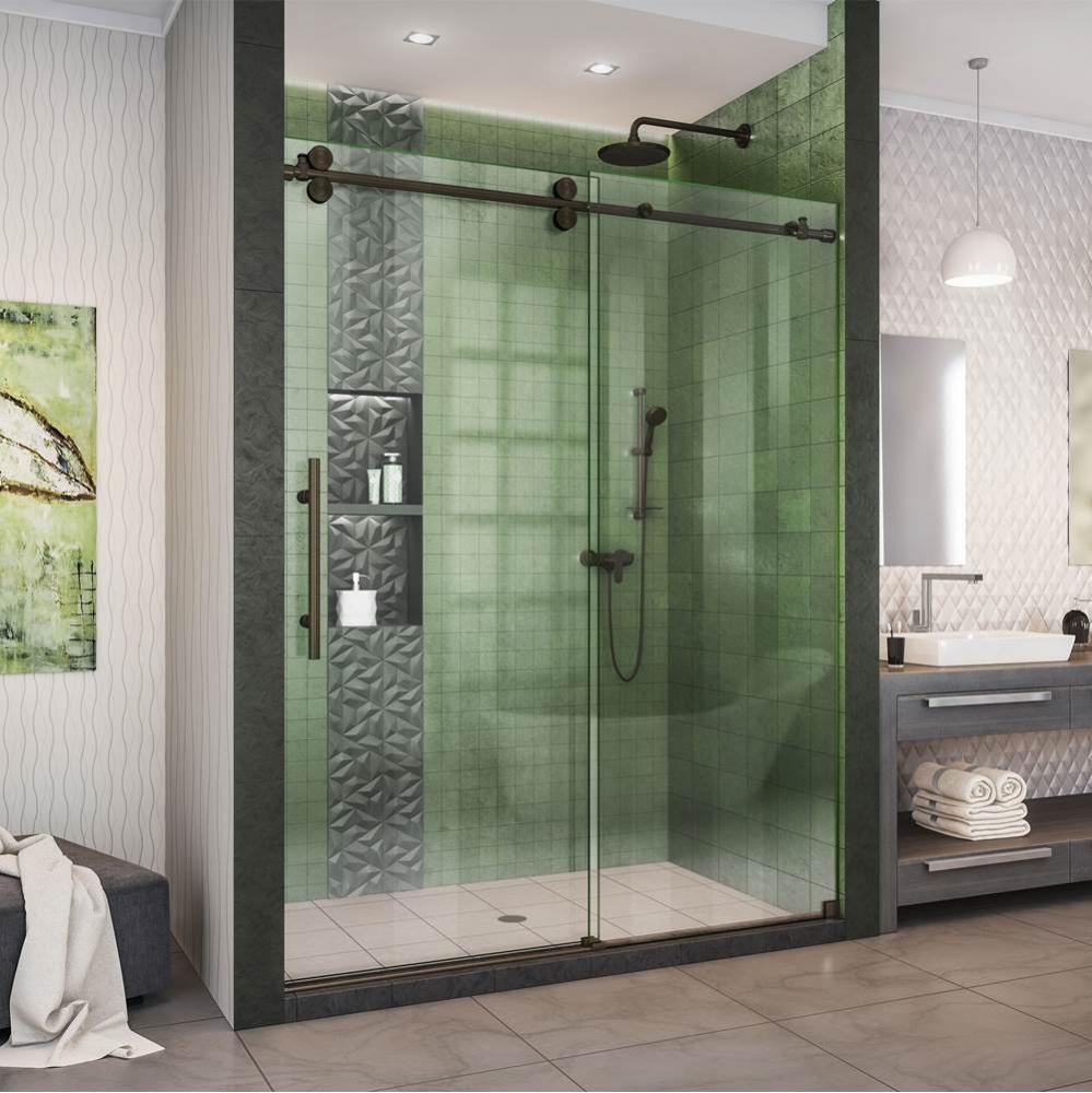 DreamLine Enigma-XO 50-54 in. W x 76 in. H Fully Frameless Sliding Shower Door in Oil Rubbed Bronz