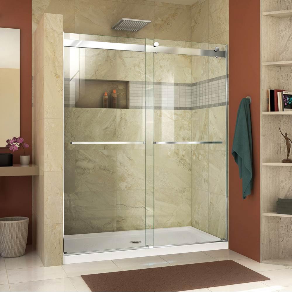 DreamLine Essence 44-48 in. W x 76 in. H Frameless Bypass Shower Door in Chrome