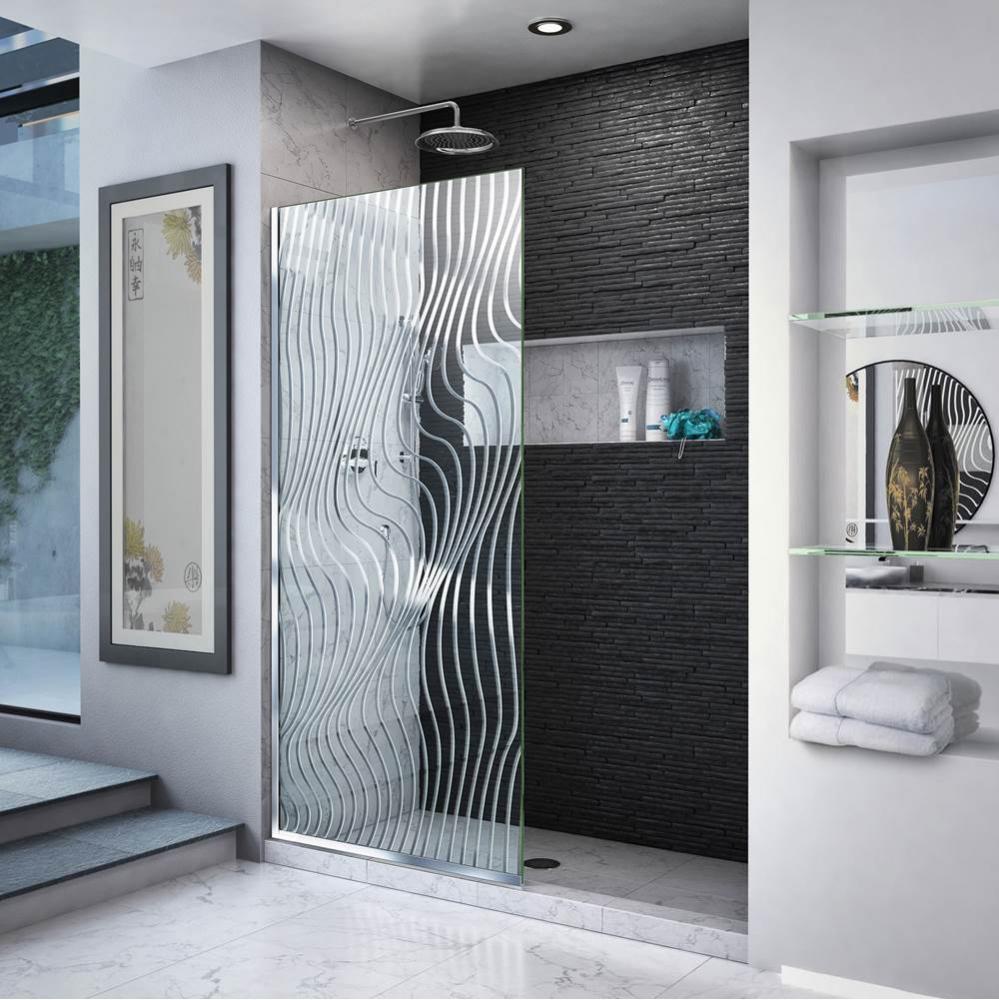 DreamLine Platinum Linea Surf 34 in. W x 72 in. H Single Panel Frameless Shower Screen in Polished