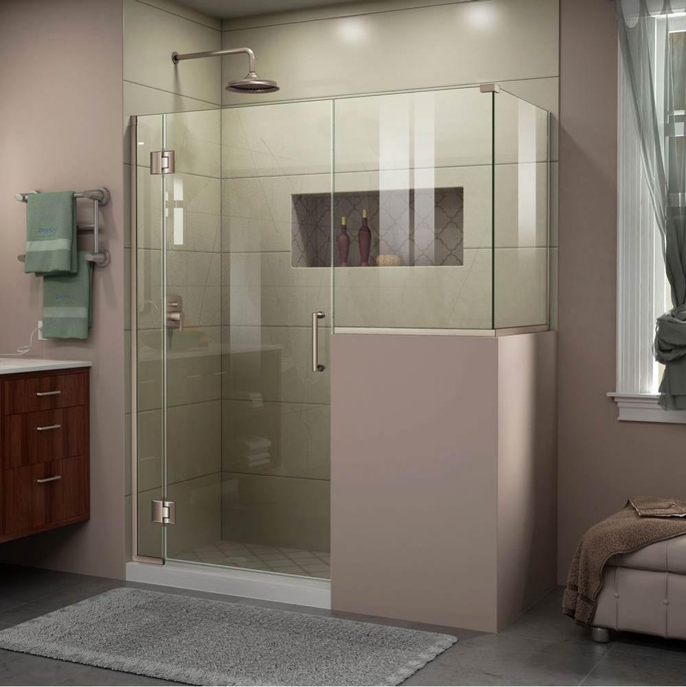 DreamLine Unidoor-X 59 in. W x 30 3/8 in. D x 72 in. H Hinged Shower Enclosure in Brushed Nickel