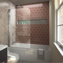 Dreamline Showers SHDR-3734580-01 - DreamLine Aqua Swing 34 in. W x 58 in. H Frameless Tub Door in Chrome