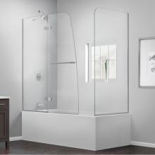 Dreamline Showers SHDR-3448580-RT-01 - DreamLine Aqua Ultra 57-60 in. W x 30 in. D x 58 in. H Frameless Hinged Tub Door with Return Panel