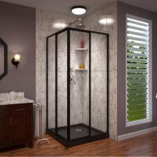 Dreamline Showers DL-6710-88-09 - DreamLine Cornerview 36 in. D x 36 in. W x 74 3/4 in. H Framed Sliding Shower Enclosure and Shower