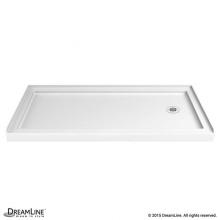 Dreamline Showers DLT-1132602 - DreamLine SlimLine 32 in. D x 60 in. W x 2 3/4 in. H Right Drain Single Threshold Shower Base in W