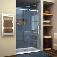 Dreamline Showers SHDR-64487610-07 - DreamLine Enigma Air 44-48 in. W x 76 in. H Frameless Sliding Shower Door in Brushed Stainless Ste