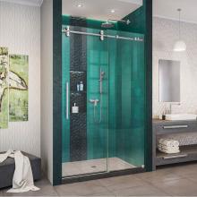 Dreamline Showers SHDR-61487620-07 - DreamLine Enigma-XO 44-48 in. W x 76 in. H Fully Frameless Sliding Shower Door in Brushed Stainles
