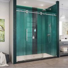 Dreamline Showers SHDR-61727620-07 - DreamLine Enigma-XO 68-72 in. W x 76 in. H Fully Frameless Sliding Shower Door in Brushed Stainles