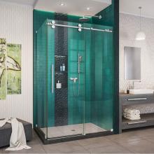 Dreamline Showers SHEN-6132482-08 - DreamLine Enigma-XO 32 1/2 in. D x 44 3/8-48 3/8 in. W x 76 in. H Frameless Shower Enclosure in Po