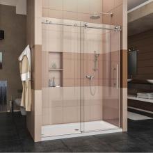 Dreamline Showers SHDR-61607610-07 - DreamLine Enigma-X 56-60 in. W x 76 in. H Fully Frameless Sliding Shower Door in Brushed Stainless