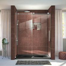 Dreamline Showers SHDR-6260760-07 - DreamLine Enigma-Z 56-60 in. W x 76 in. H Fully Frameless Sliding Shower Door in Brushed Stainless
