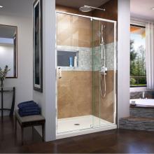 Dreamline Showers DL-6220C-22-01 - DreamLine Flex 34 in. D x 42 in. W x 74 3/4 in. H Semi-Frameless Pivot Shower Door in Chrome with