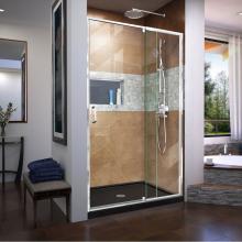 Dreamline Showers DL-6221C-88-01 - DreamLine Flex 36 in. D x 48 in. W x 74 3/4 in. H Semi-Frameless Pivot Shower Door in Chrome with