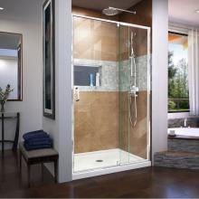 Dreamline Showers SHDR-22487200-01 - DreamLine Flex 44-48 in. W x 72 in. H Semi-Frameless Pivot Shower Door in Chrome