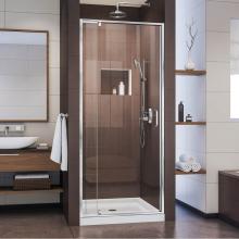 Dreamline Showers SHDR-22287200-01 - DreamLine Flex 28-32 in. W x 72 in. H Semi-Frameless Pivot Shower Door in Chrome