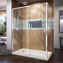 Dreamline Showers DL-6720L-22-01 - DreamLine Flex 36 in. D x 60 in. W x 74 3/4 in. H Semi-Frameless Pivot Shower Enclosure in Chrome