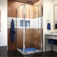 Dreamline Showers SHDR-2230300-RT-01 - DreamLine Flex 30 1/2 in. D x 28-32 in. W x 72 in. H Semi-Frameless Pivot Shower Enclosure in Chro