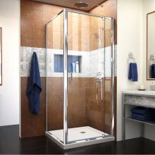 Dreamline Showers DL-6715-22-01CL - DreamLine Flex 36 in. D x 36 in. W x 74 3/4 in. H Semi-Frameless Pivot Shower Enclosure in Chrome