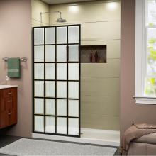 Dreamline Showers SHDR-3234721-87 - DreamLine French Linea Rhone 34 in. W x 72 in. H Single Panel Frameless Shower Door, Open Entry De