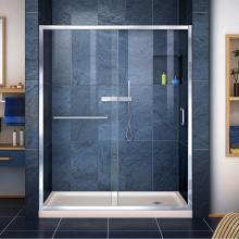 Dreamline Showers DL-6972R-22-01 - DreamLine Infinity-Z 34 in. D x 60 in. W x 74 3/4 in. H Clear Sliding Shower Door in Chrome and Ri