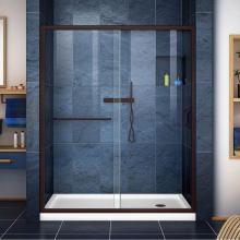 Dreamline Showers DL-6973R-06CL - DreamLine Infinity-Z 36 in. D x 60 in. W x 74 3/4 in. H Clear Sliding Shower Door in Oil Rubbed Br