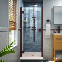 Dreamline Showers DL-533442-22-06 - DreamLine Lumen 34 in. D x 42 in. W by 74 3/4 in. H Hinged Shower Door in Oil Rubbed Bronze with B