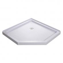 Dreamline Showers DLT-2038380 - DreamLine SlimLine 38 in. D x 38 in. W x 2 3/4 in. H Corner Drain Neo-Angle Shower Base in White